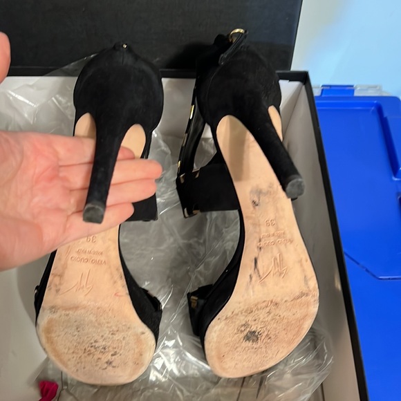 Giuseppe zanotti black suede sandal with - Picture 4 of 6